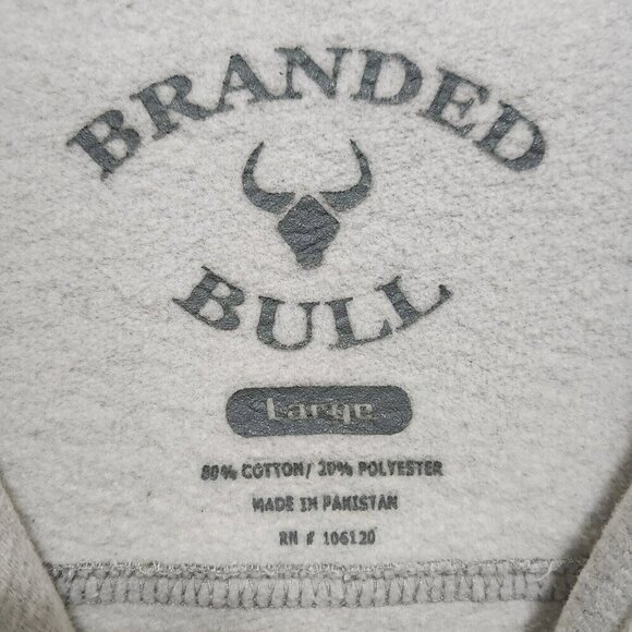 Branded Bull Women's L Gray Fleece Button Up Collared Trucker Jacket Soft Cozy - Picture 8 of 9